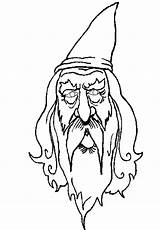 Wizard Coloring Characters Pages Printable Drawing sketch template