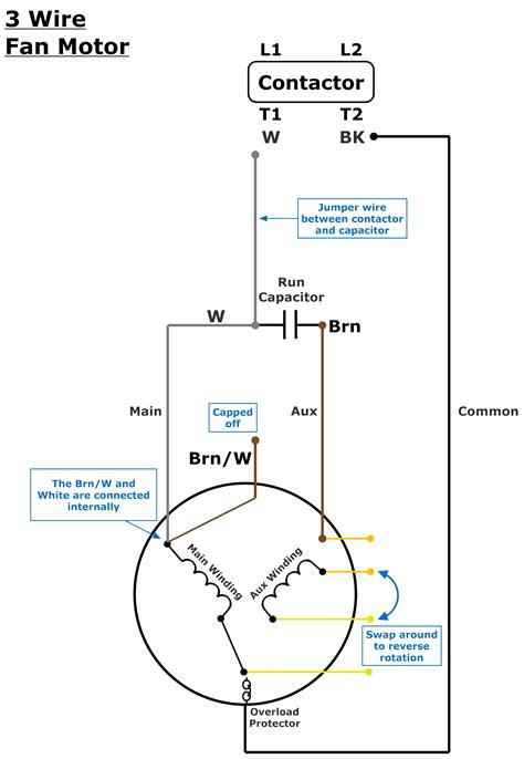 wire condenser fan motor wiring diagram motor wiring capacitor wire diagram ac run