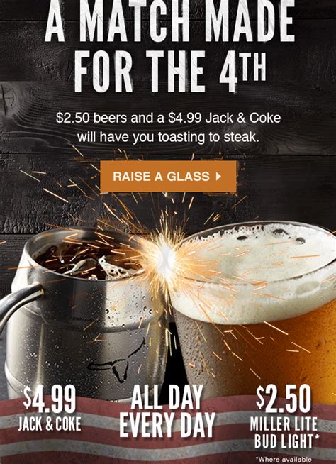 longhorn steakhouse coupon code  beers   jack coke