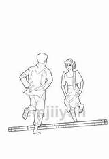Coloring Sketch Tinikling Places Male sketch template