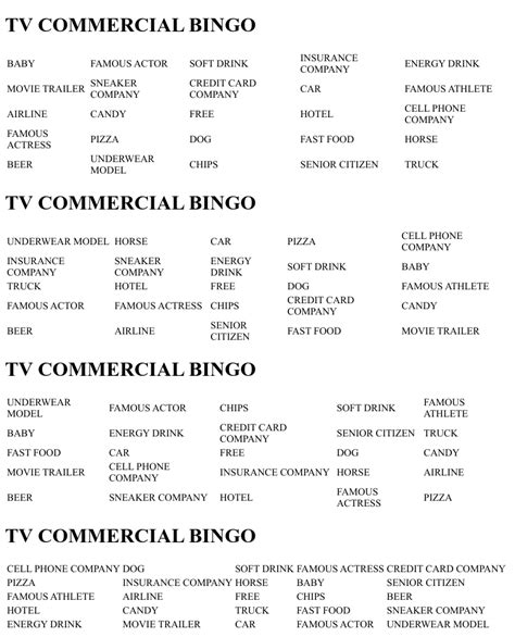 tv commercial bingo wordmint