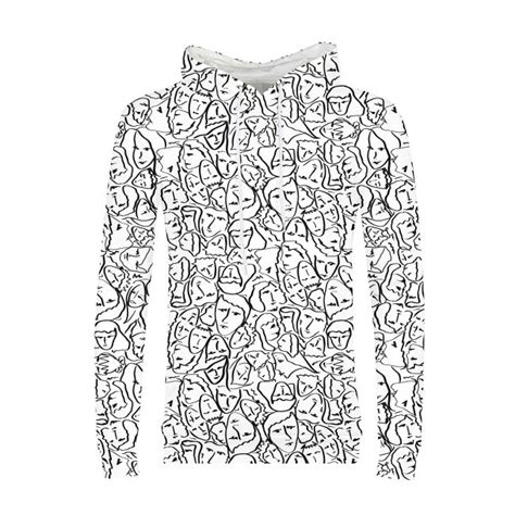 elios shirt faces  black outlines  white cmbyn mens   print hoodie hoodie print