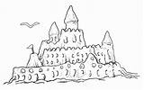 Sand Castle Coloring Pages Sandcastle Drawing Print Beach Castles Getdrawings Getcolorings Printable Houses Color sketch template