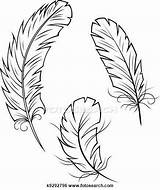 Feather Clip Feathers Clipart Pen Illustration Quill Royalty Drawing Vector Tattoo Tradition Sm Clipground Bird Stock Eps Visit sketch template
