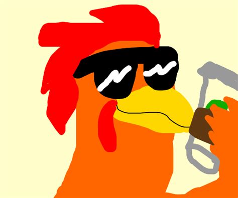 basic rooster drawception