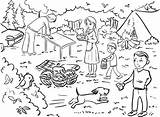 Picnic Picknicks Great Illustrationen Großen Freien Erholung sketch template