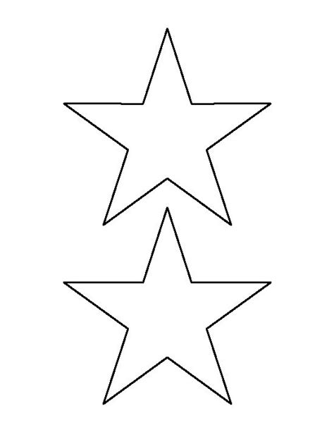 star pattern   printable outline  crafts creating