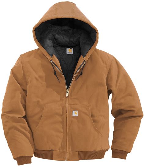 carhartt hooded jacket  ring spun cotton duck brown zipper