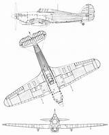 Hurricane Hawker Drawing Blueprint Getdrawings sketch template