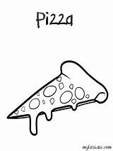 Coloring Pizza Sheets Popular Coloringhome sketch template