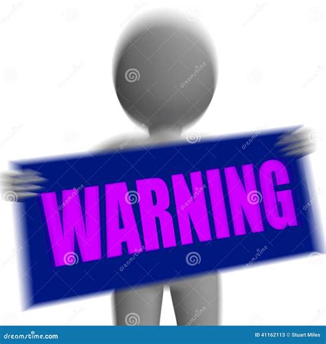 warning sign character displays danger  hazard stock illustration illustration  hazard
