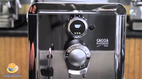 fine tune  gaggia platinum vogue espresso machine youtube