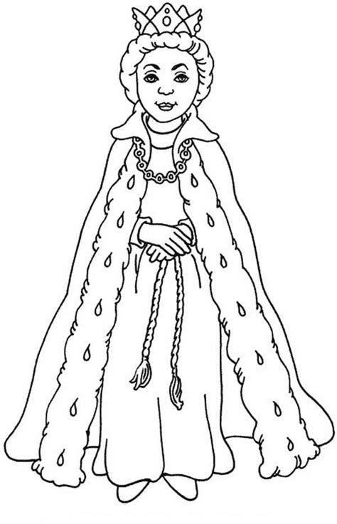 queen esther   beautiful gown coloring page kids play color