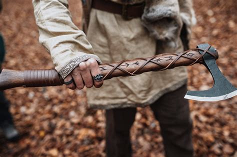 vikings norseman hand forged carbon steel viking axetomahawk viking