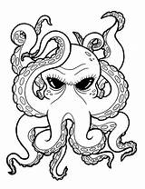 Octopus Outline Drawing Clipart Cartoon Library sketch template
