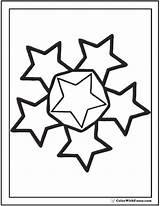 Coloring Stars Pages Star Circle Printable Color Sheet Simple Pdf Colorwithfuzzy sketch template