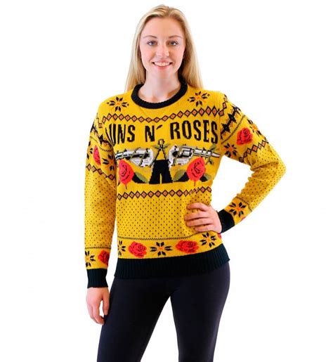 Guns N Roses Mustard Ugly Christmas Sweater