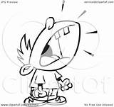 Crying Tantrum Temper Outline Boy Clipart Throwing Clip Illustration Royalty Rf Line Toonaday Leishman Ron Clipground sketch template