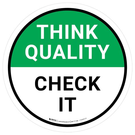 quality check  circular floor sign