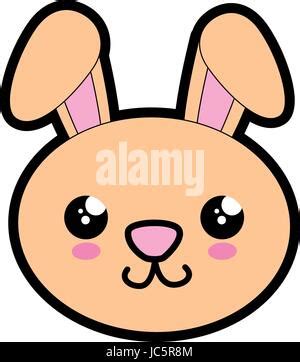 cute bunny head cartoon stock vector art illustration vector image
