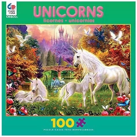 ceaco  castle unicorn puzzle  piece    amazon