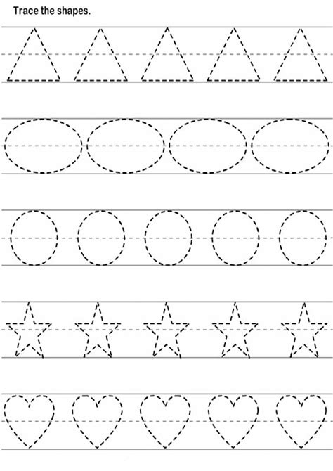 preschool tracing lines worksheets   year olds prntbl
