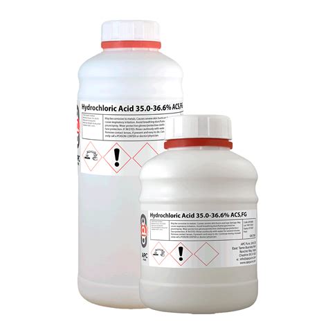 Hydrochloric Acid 35 0 36 6 Apc Pure