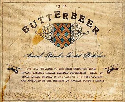 butterbeer label harry potter birthday party pinterest