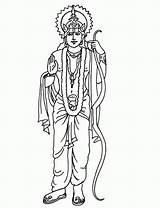Coloring Pages Ram Rama Lord Navami Colouring Color sketch template