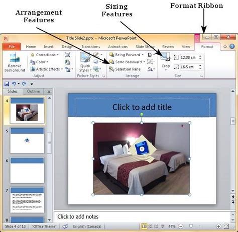 powerpoint format added pictures  powerpoint tutorial desk