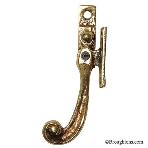 kirkpatrick locking window handle  scroll polished brass window handles polished brass