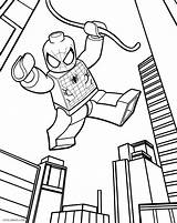 Lego Coloring Pages Spiderman Printable Kids sketch template