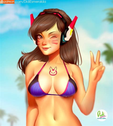 cute and sexy d va fanart by didi esmeralda overwatch