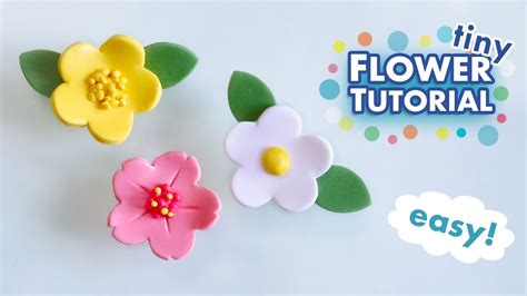 easy polymer clay tiny flowers tutorial buttercup cherry blossom