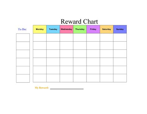 editable reward chart template