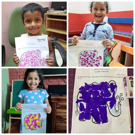 tearing  pasting activity pre primary activities apeejay