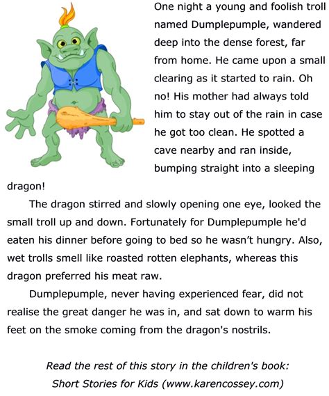 troll  dragon bedtime story  children short stories  kids