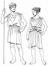 Ancient Greece Clothing Greek Fashion Chiton Roman Dress греция Clothes Costumes Griega La Coloring Pages Egyptian Tumblr Peplos Tunic Masculina sketch template