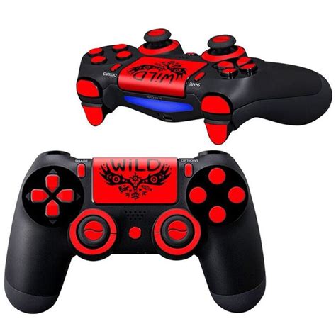 wild red ps controller full buttons skin kit ps controller skin ps controller ps