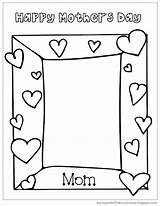 Coloring Pages Father Mother Fathers Mothers Happy Draw Mom Frame Printable Kids Preschool Crafts Frames Dad Template Daddy Card Mycupoverflows sketch template