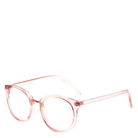 round clear lens frames pink clear glasses frames women fake
