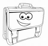 Bag Coloring Smiling Cartoon Pages sketch template