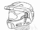 Halo Helmet Drawing Chief Master Concept Getdrawings sketch template