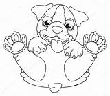 Bulldog Kleurplaten Honden Schattige Kleurplaat Cucciolo sketch template