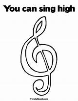 Coloring Clef Treble Sing High Template Penn William Change sketch template