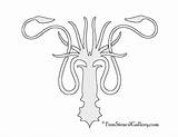 Thrones Game Greyjoy Sigil House Stencil Pumpkin Stencils Freestencilgallery Sigils Carving Coloring Houses Lannister Stark Wars Star Tattoo Games Pages sketch template