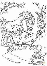 Coloring Rafiki Pages Mandrill Printable sketch template