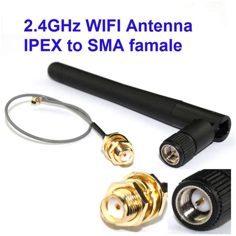 2 4ghz Wifi Antenna Adapter Antenna Sma Male Cable 15cm Ipex To Sma