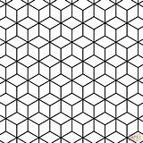 Geometrico Tessellation Supercoloring Rhombus sketch template