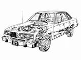Amc Concord Sedan Cutaway sketch template